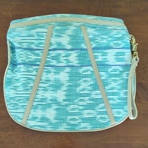 Stylish Blue and Beige Women's Bag